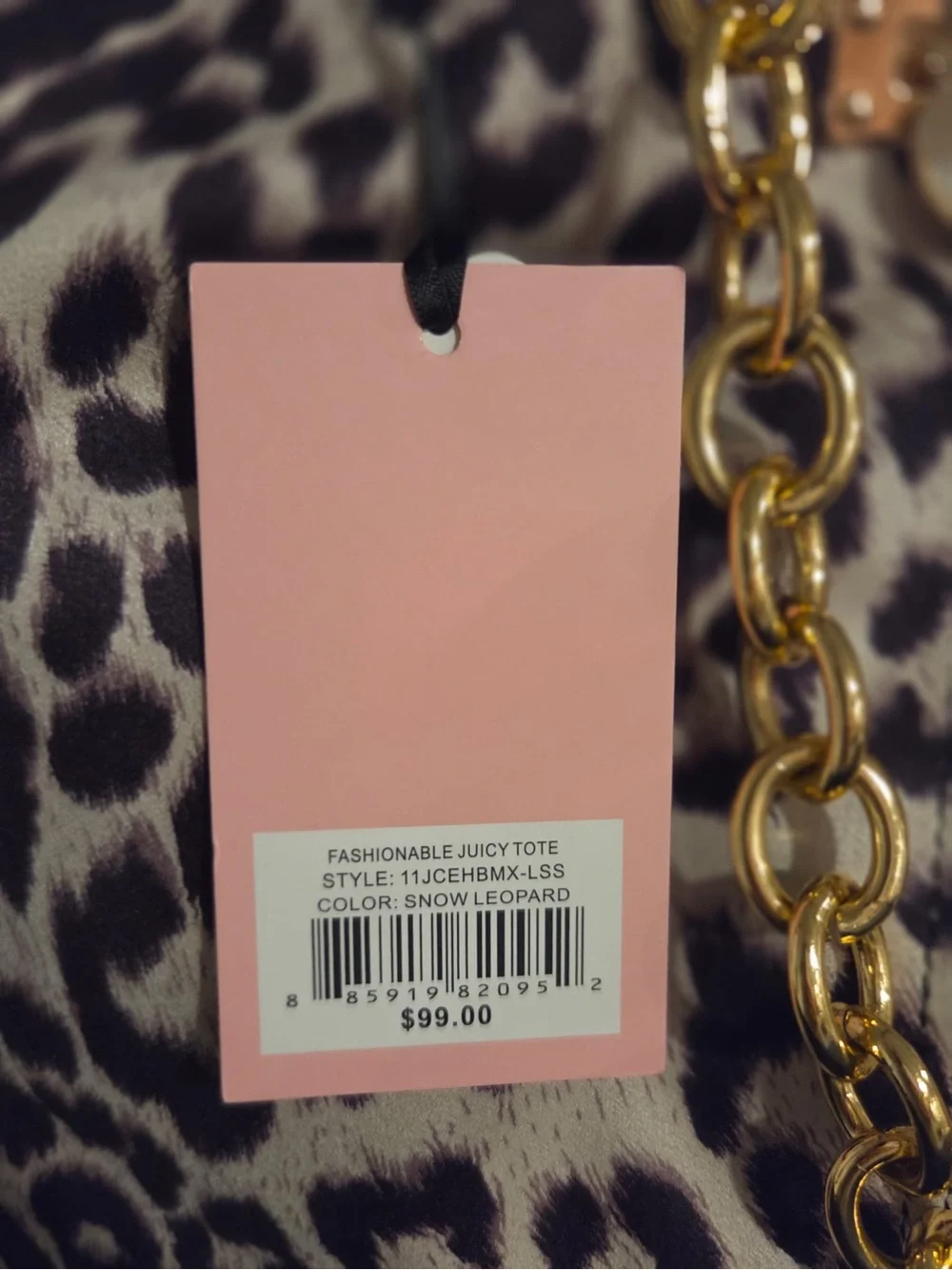 NEW Juicy Couture Fashionable Juicy Tote in Snow Leopard #juicycouture